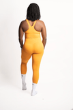 OTG Athleisure L / Orange Cinched Tank Bottoms